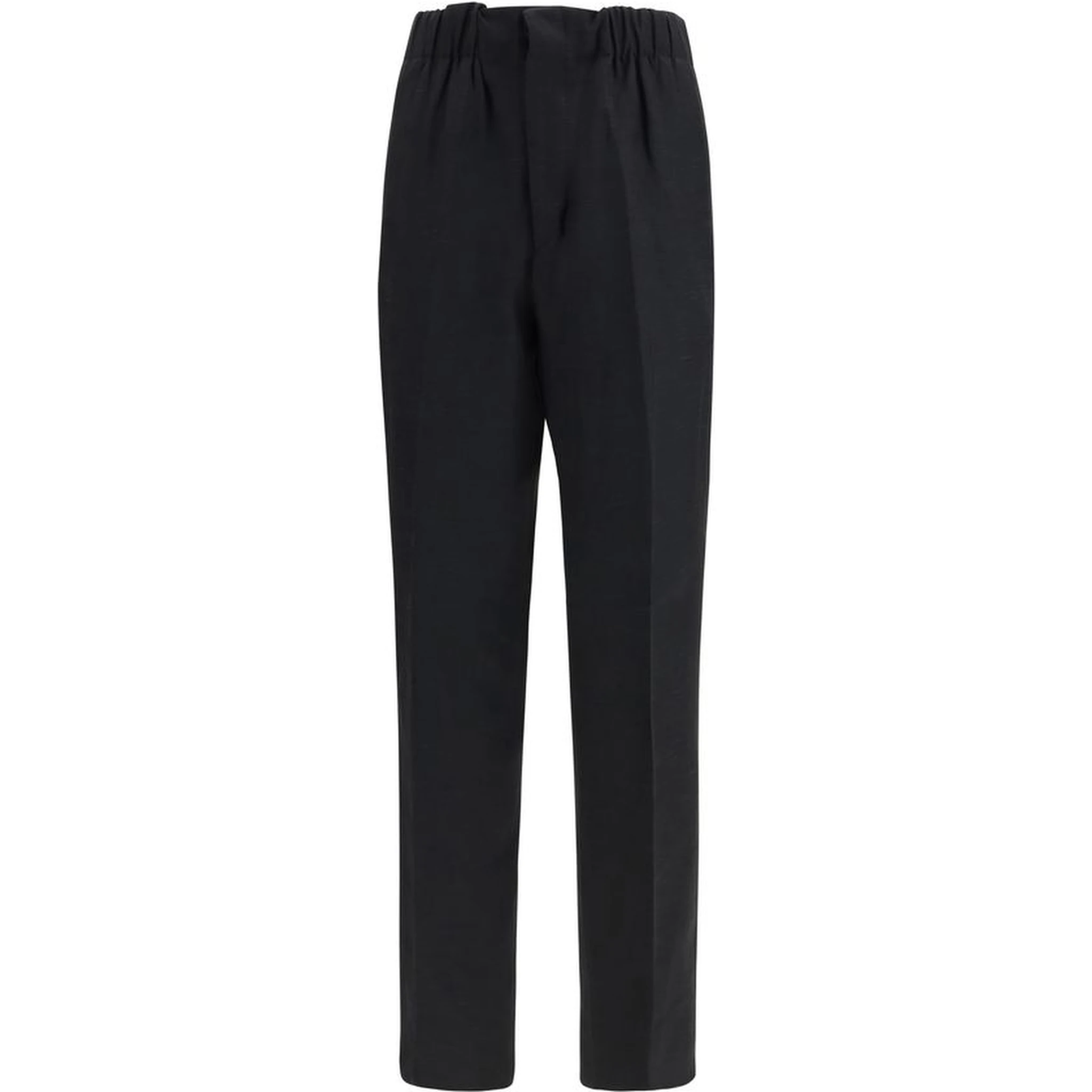 Black Viscose Casual Pants