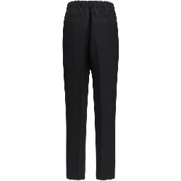 Black Viscose Casual Pants
