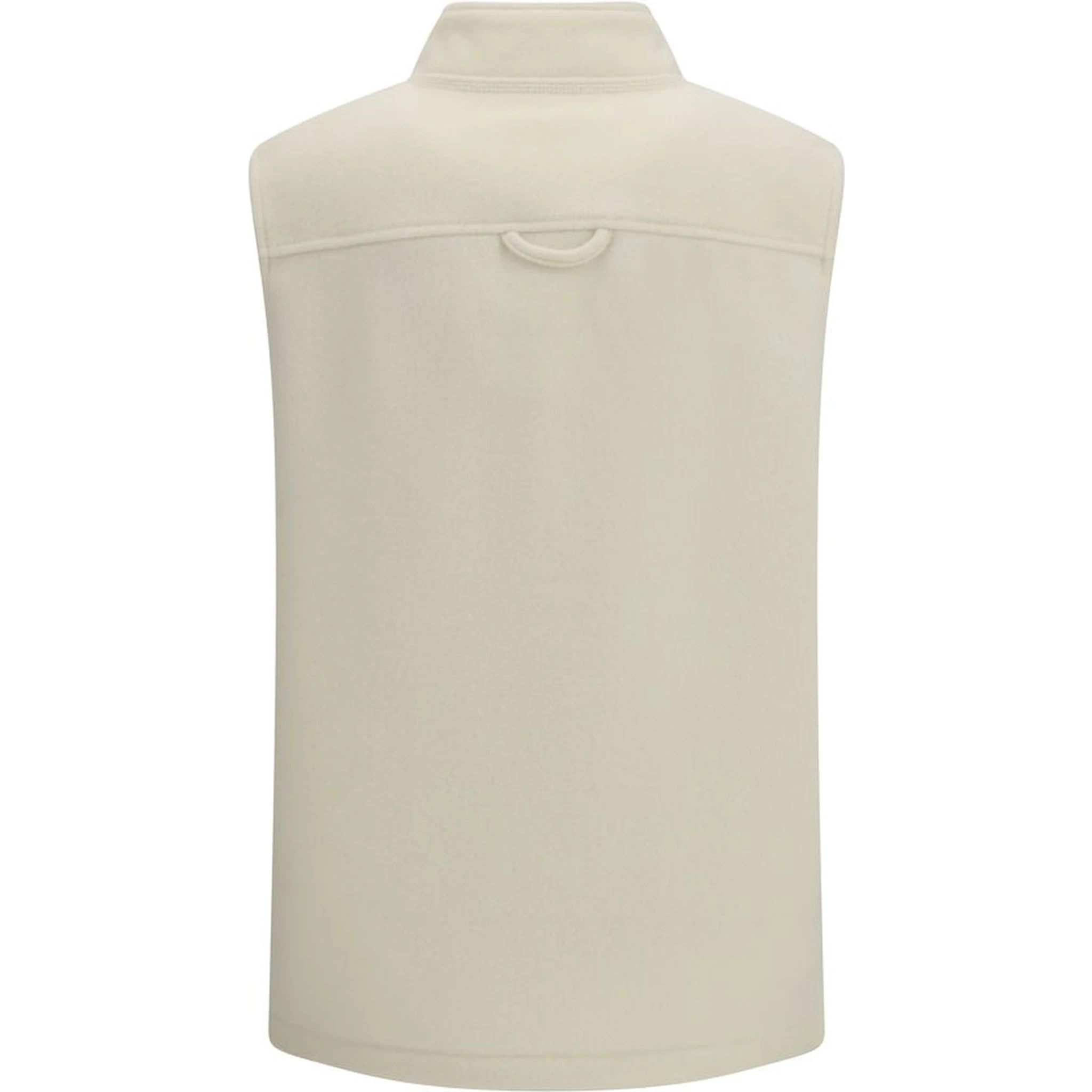 Beige Fleece Wool Sleveless Jacket