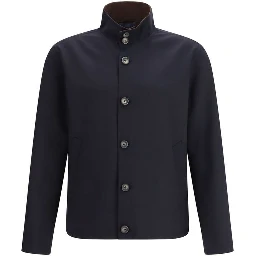 Blue Elastane Coat