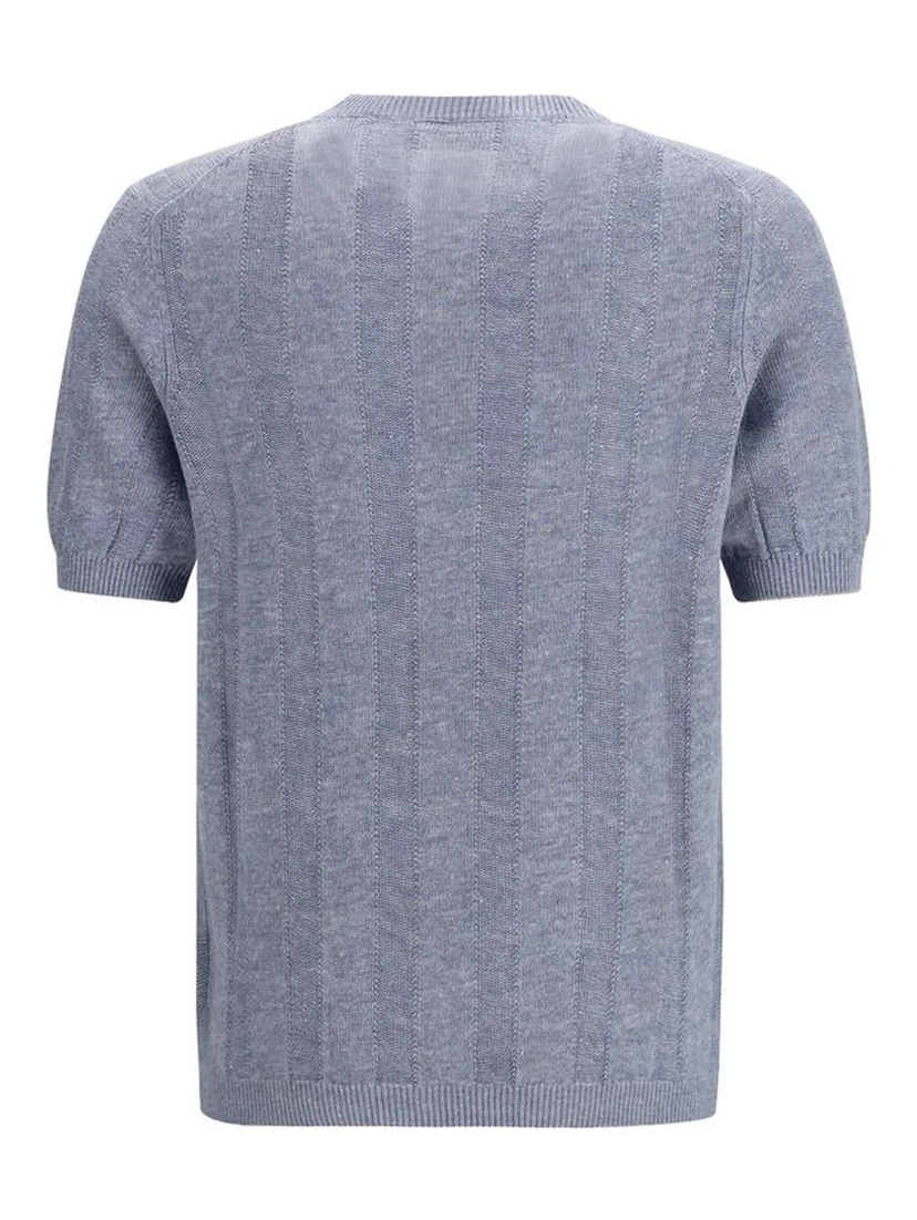 Blue Linen T-Shirt