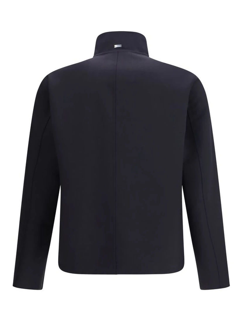Blue Elastane Coat