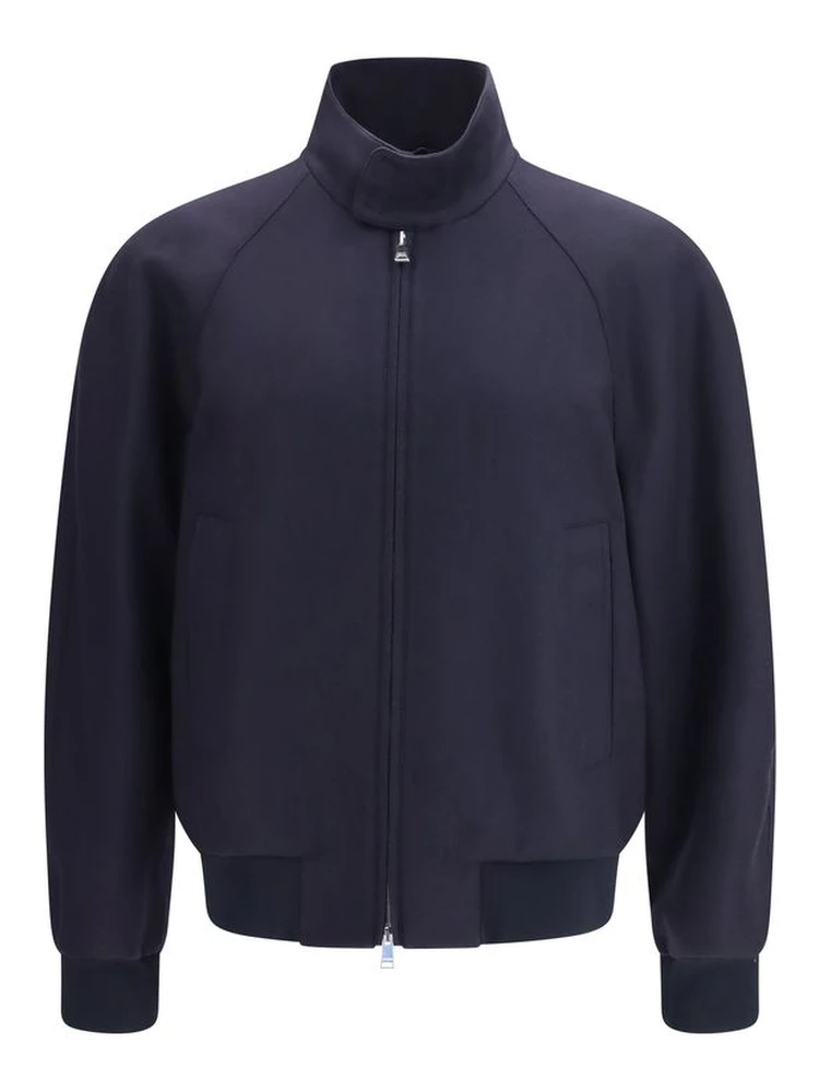 Blue Cashmere Bomber