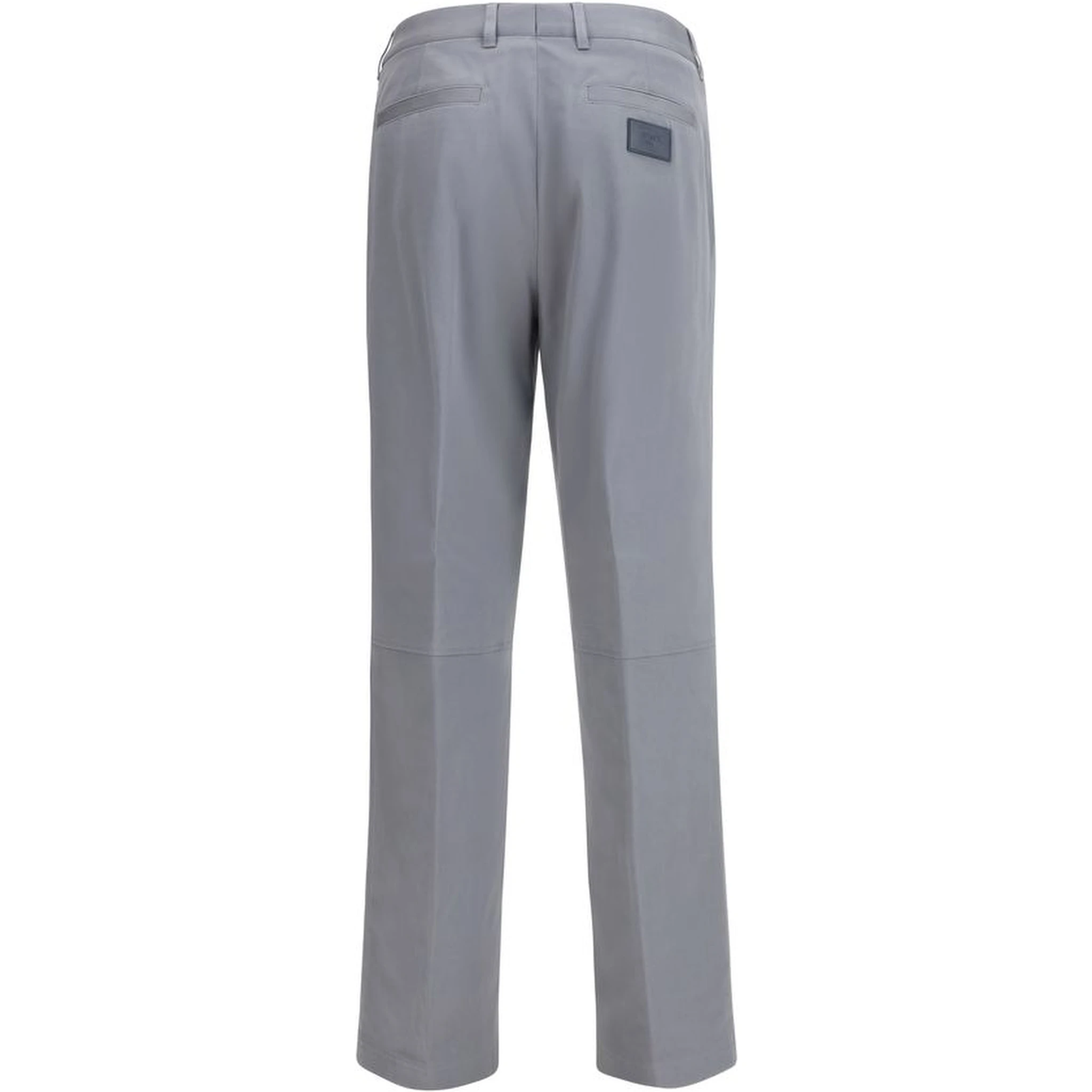 Gray Cotton Casual Pants