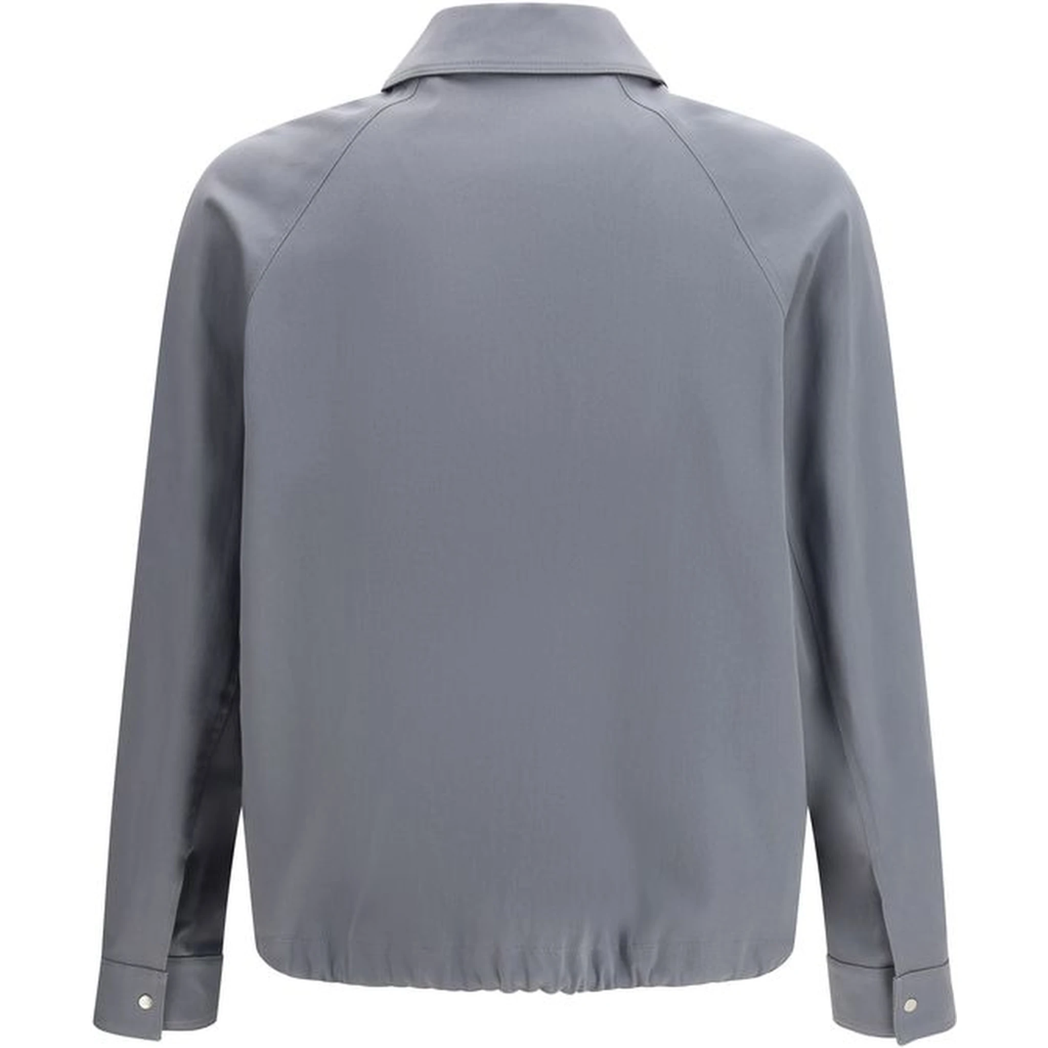 Gray Cotton Shell Jacket