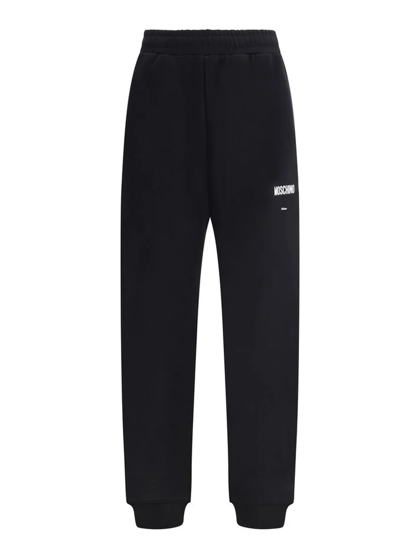 Black Cotton Casual Pants