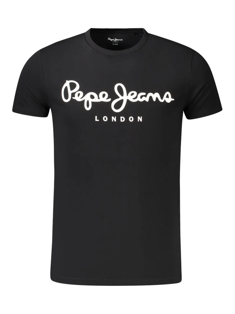 Black Cotton Men's T-Shirt