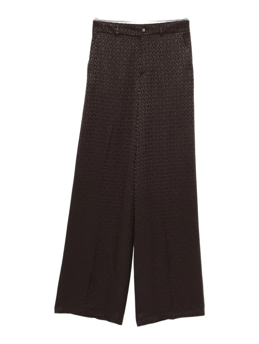 Horsebit silk pants