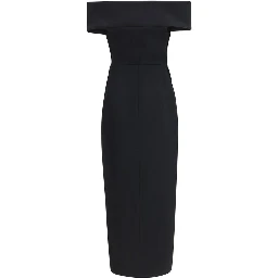 Black Polyester Cocktail Dress