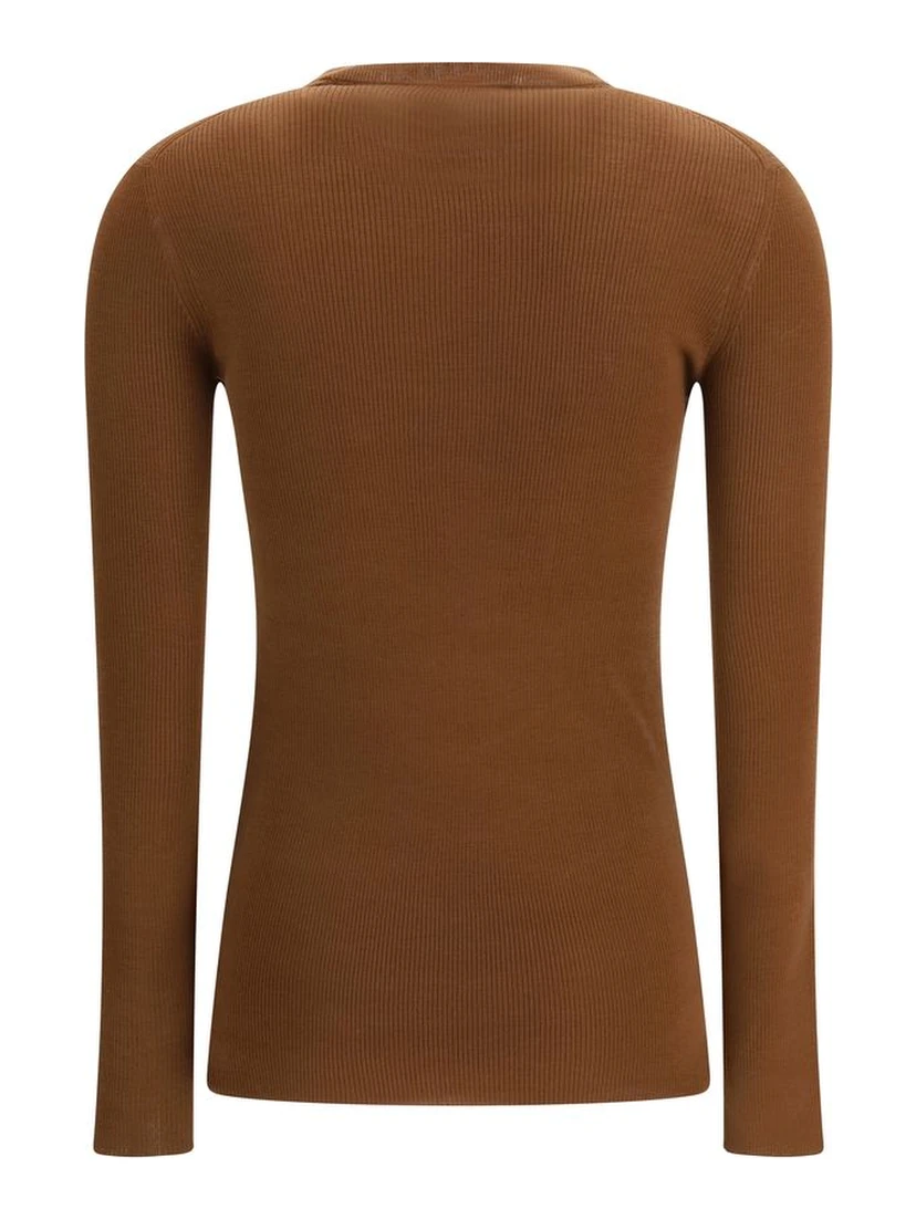 Brown Fleece Wool Cardigan