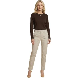 Brown Cotton Long Sleeve T-Shirt