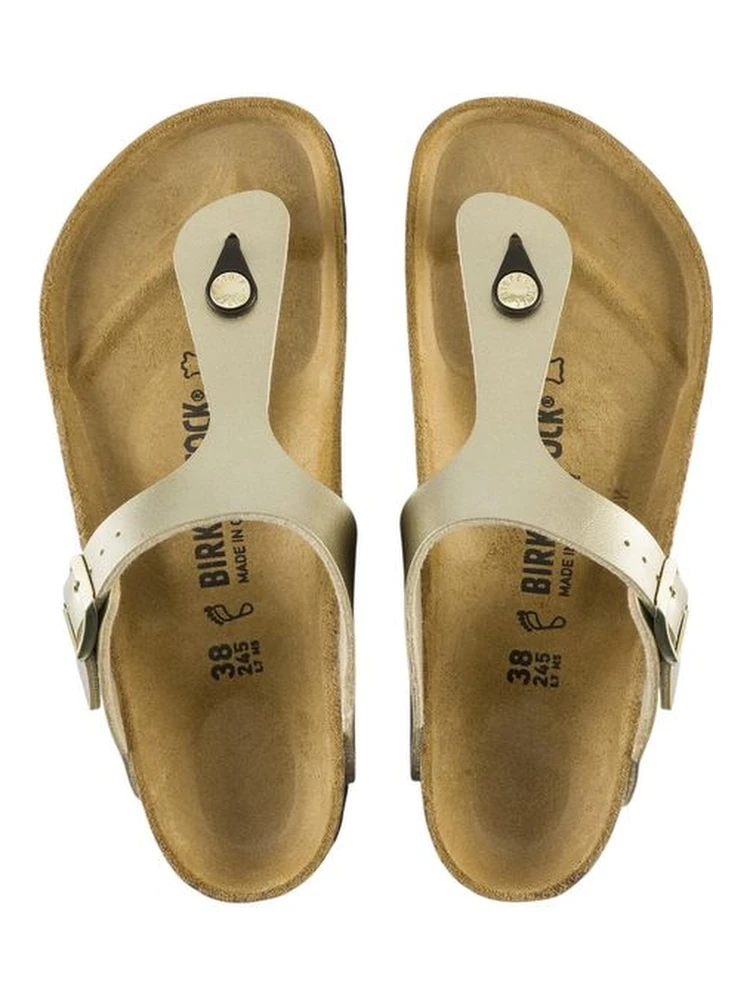 Gold Synthetic Flat Sandals alternative