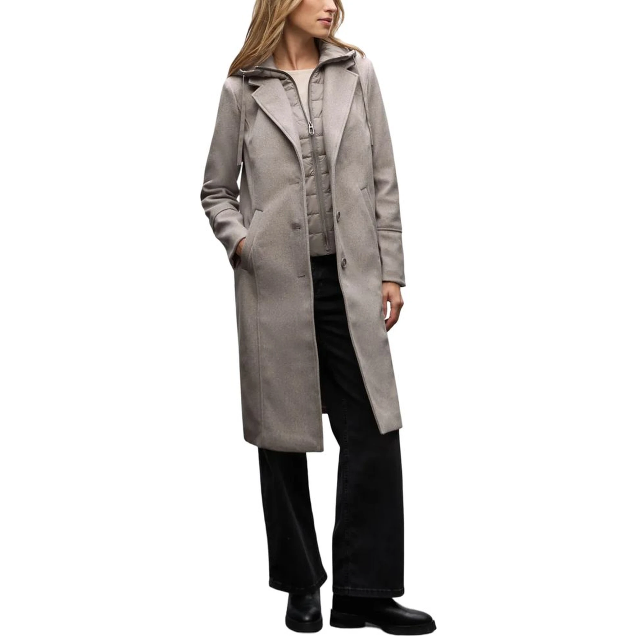 Beige Polyester Coat
