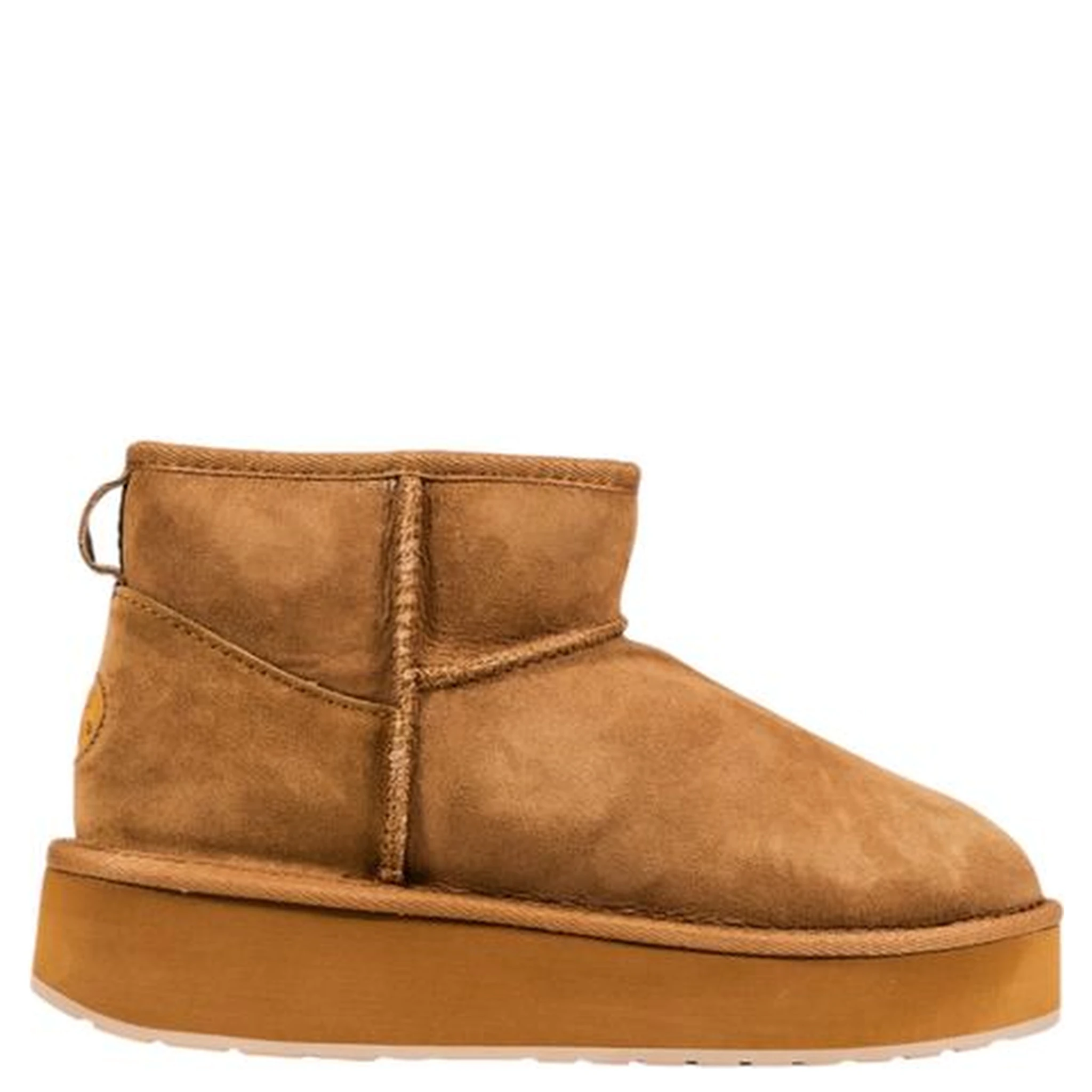 Beige Leather Ankle Boots