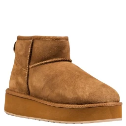 Beige Leather Ankle Boots