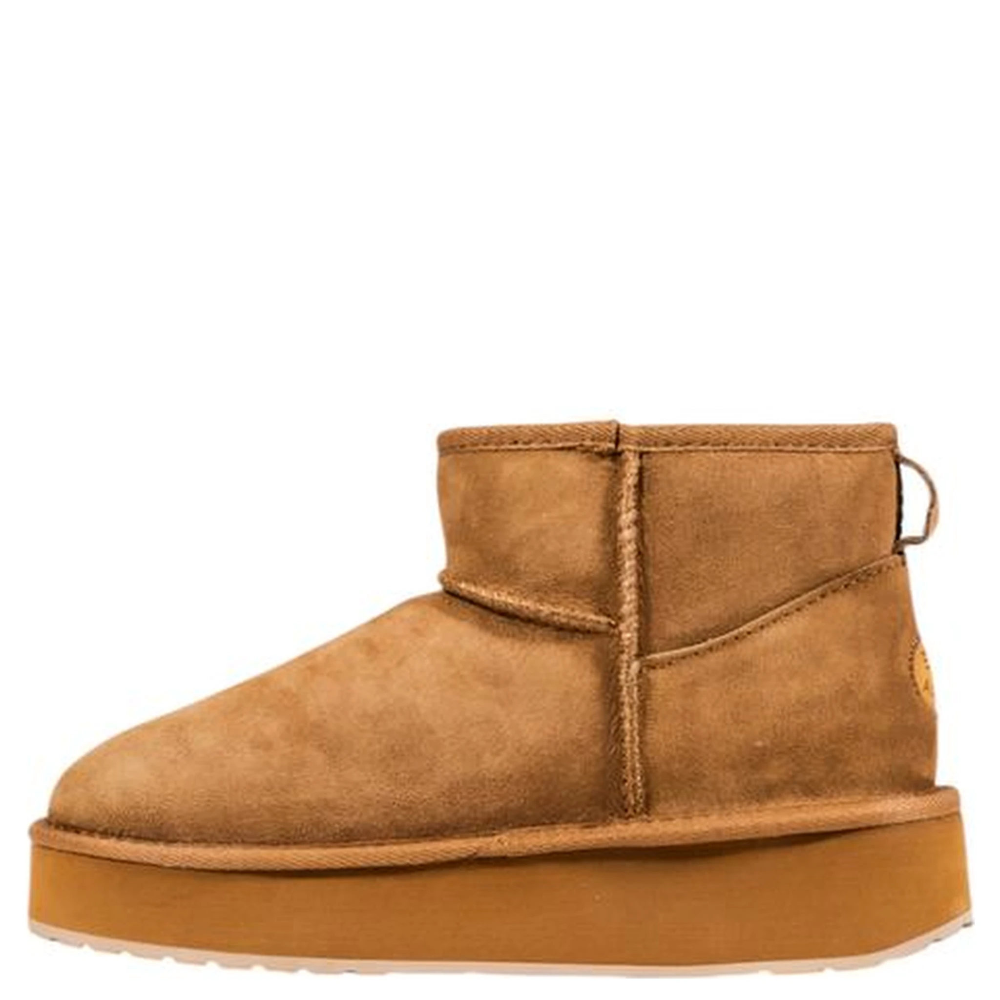 Beige Leather Ankle Boots