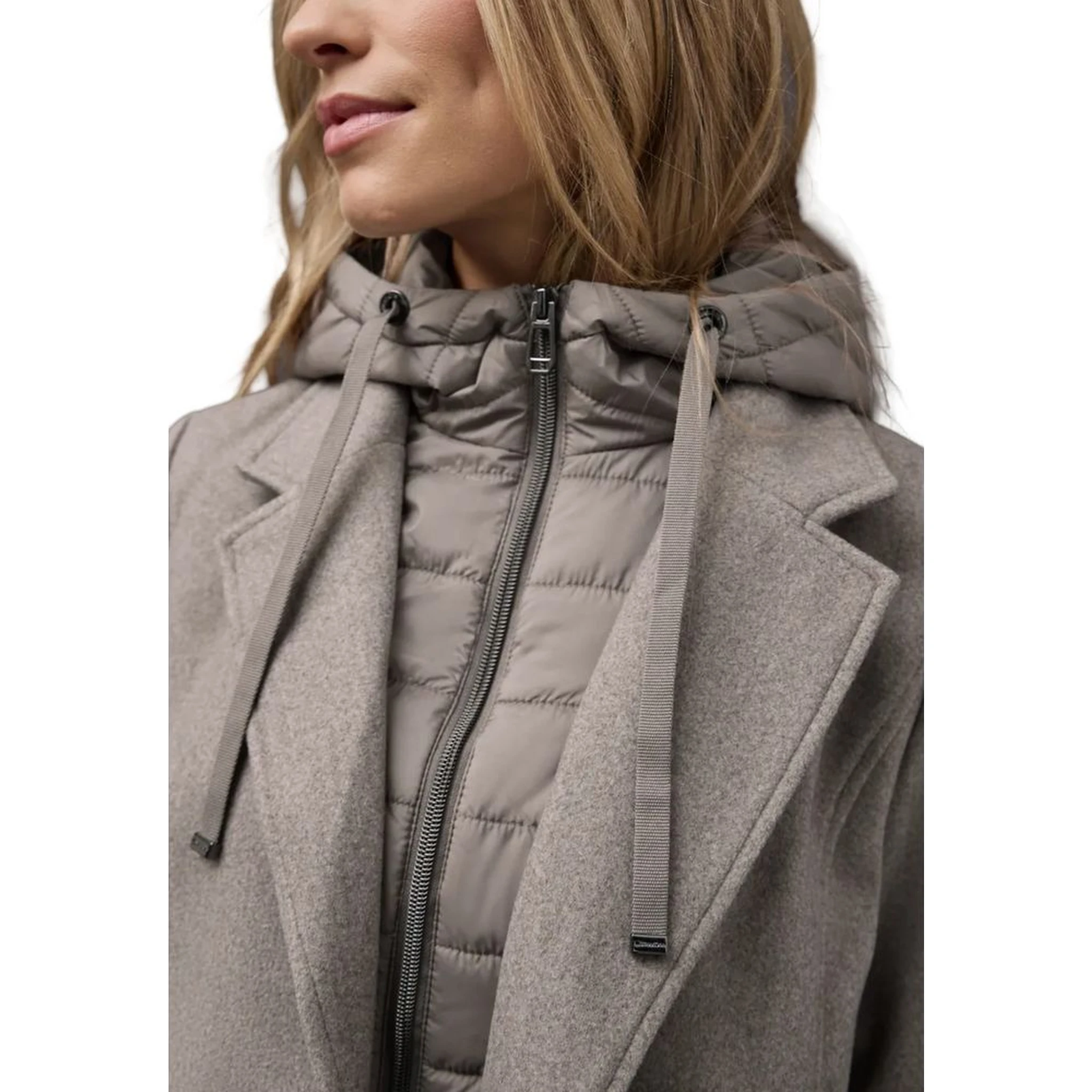 Beige Polyester Coat