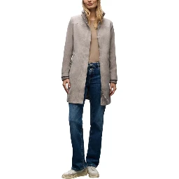 Gray Polyester Coat