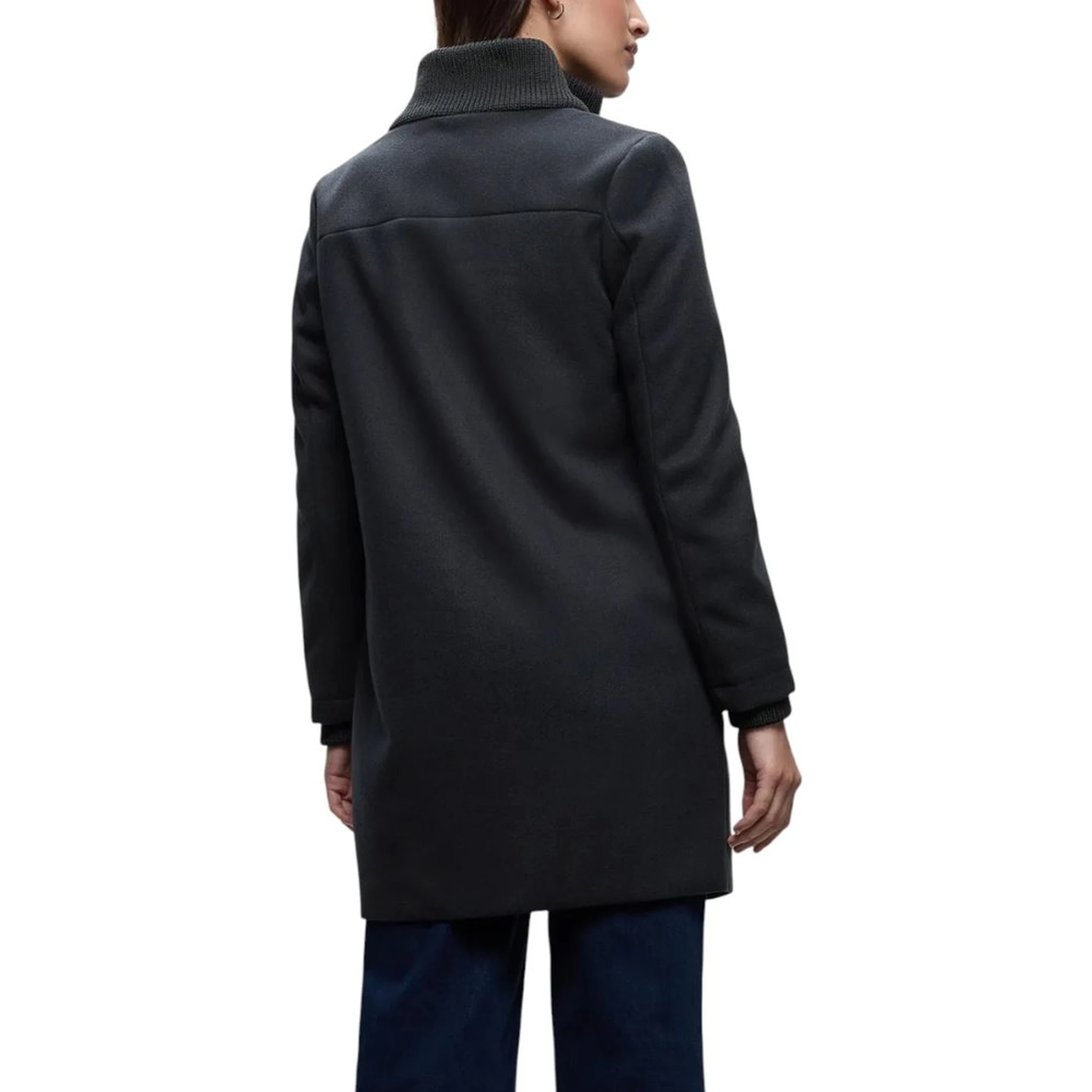 Blue Polyester Coat