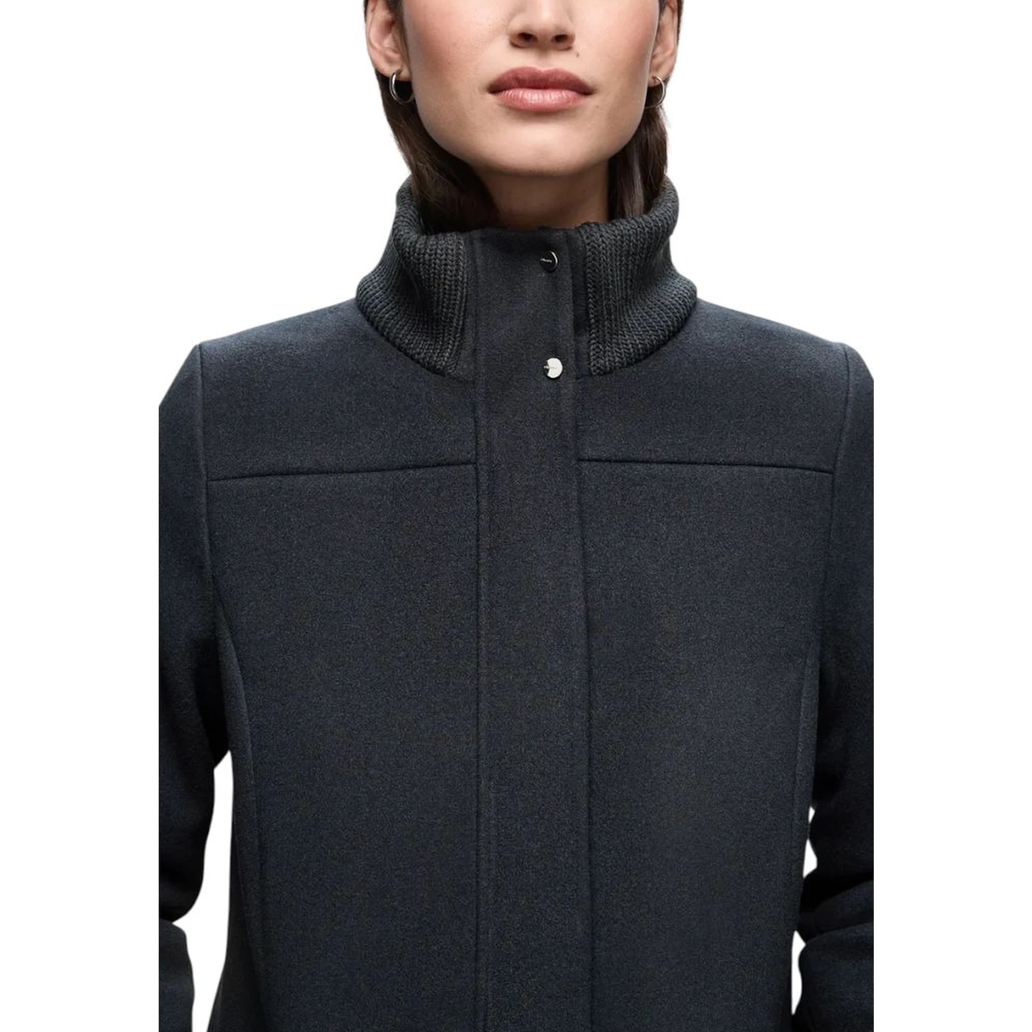 Blue Polyester Coat