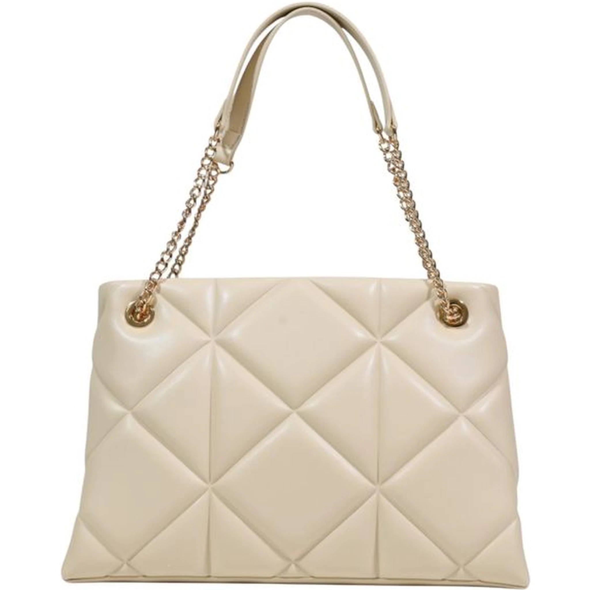 Beige Artificial Leather Handbag