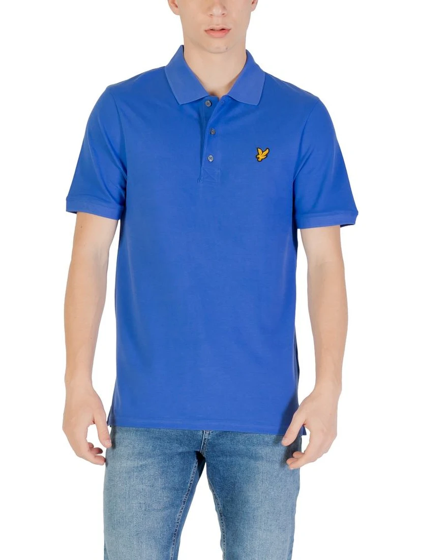 Blue Cotton Polo Shirt