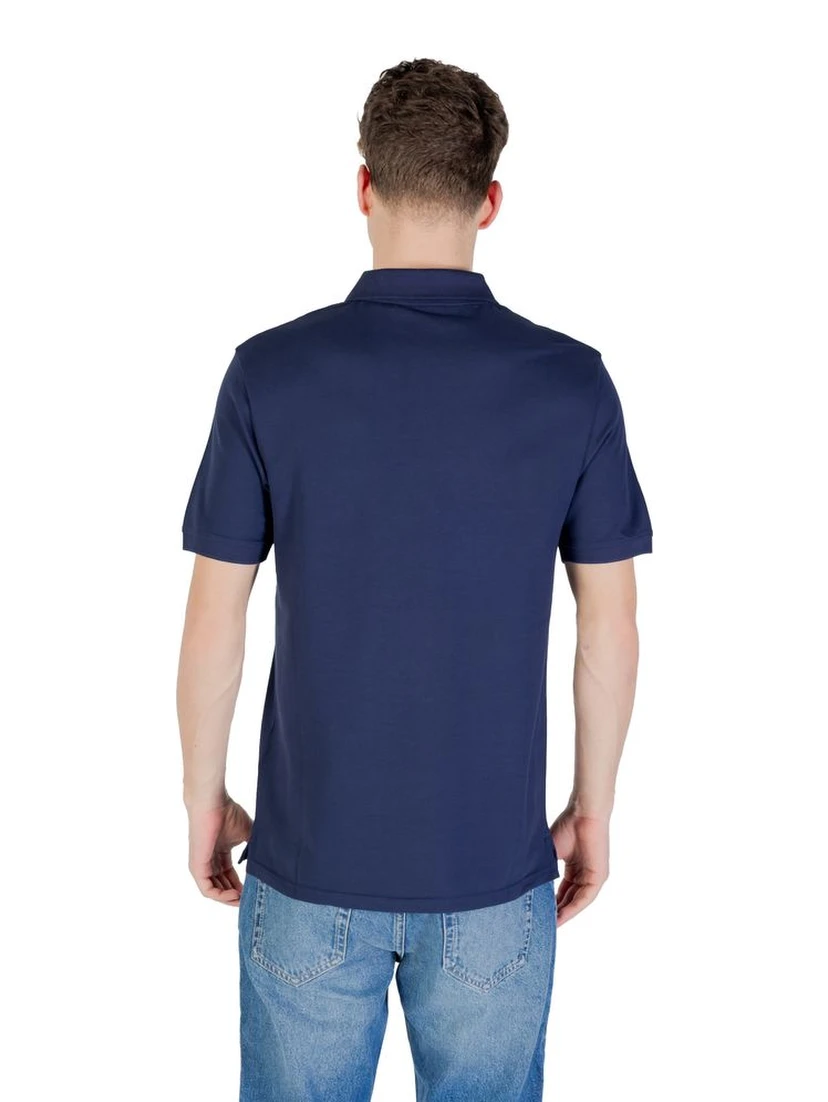 Blue Cotton Polo Shirt