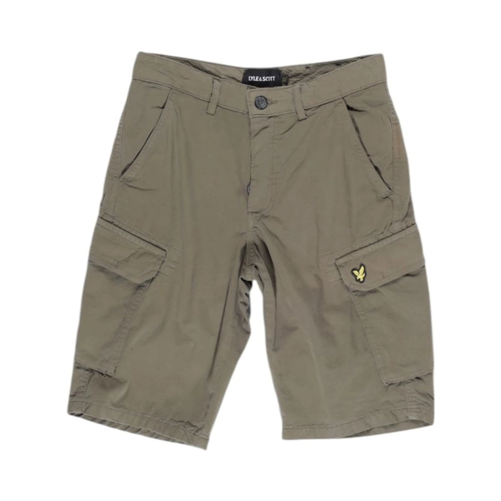 Green Cotton Bermuda Shorts