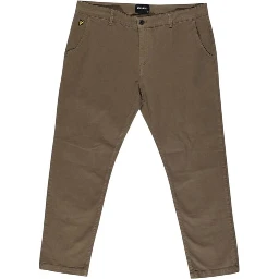Beige Cotton Casual Pants
