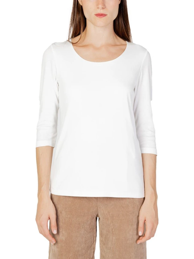 Cream Cotton Long Sleeve T-Shirt