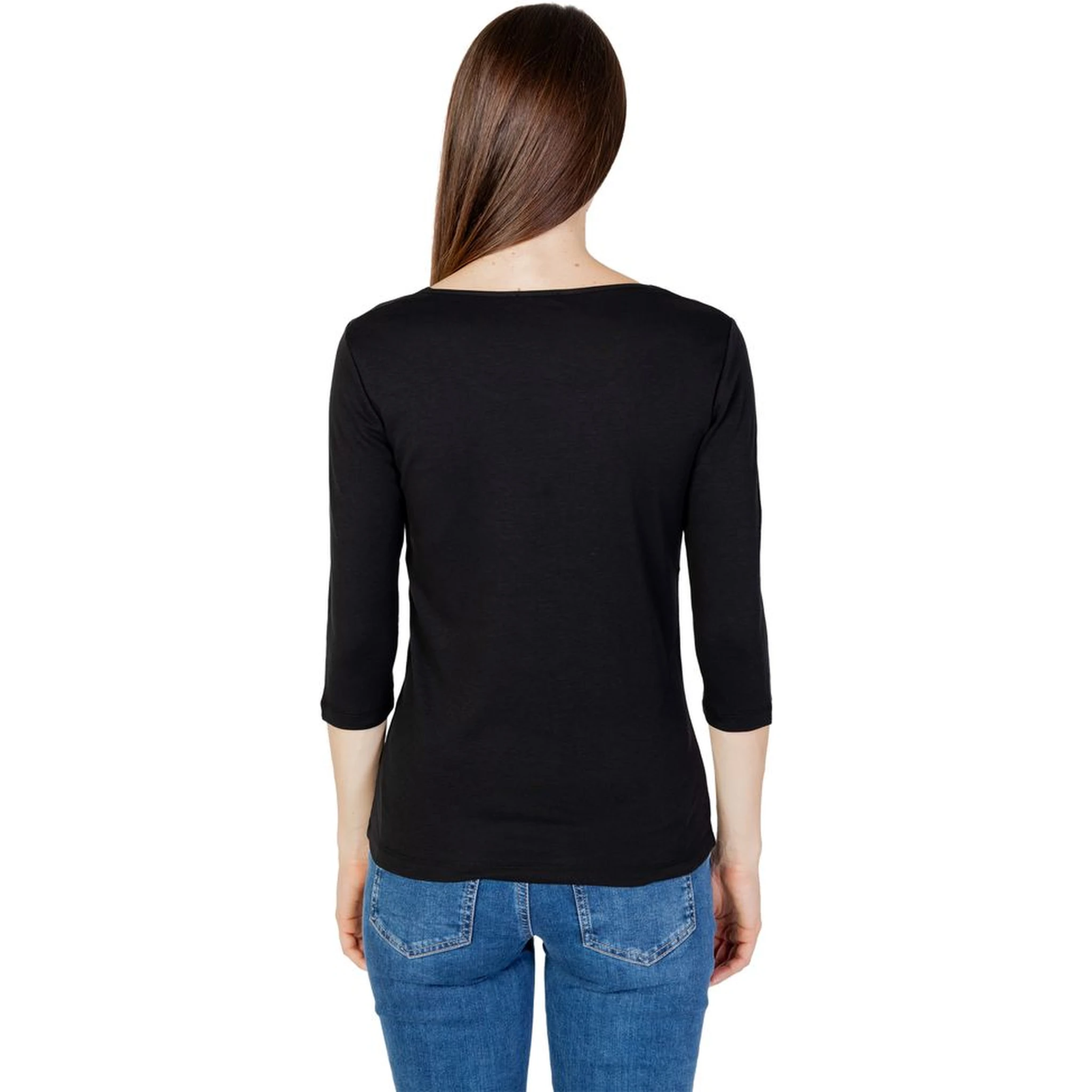 Black Cotton Long Sleeve T-Shirt