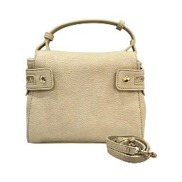 Beige Polyethylene Shoulder Bag