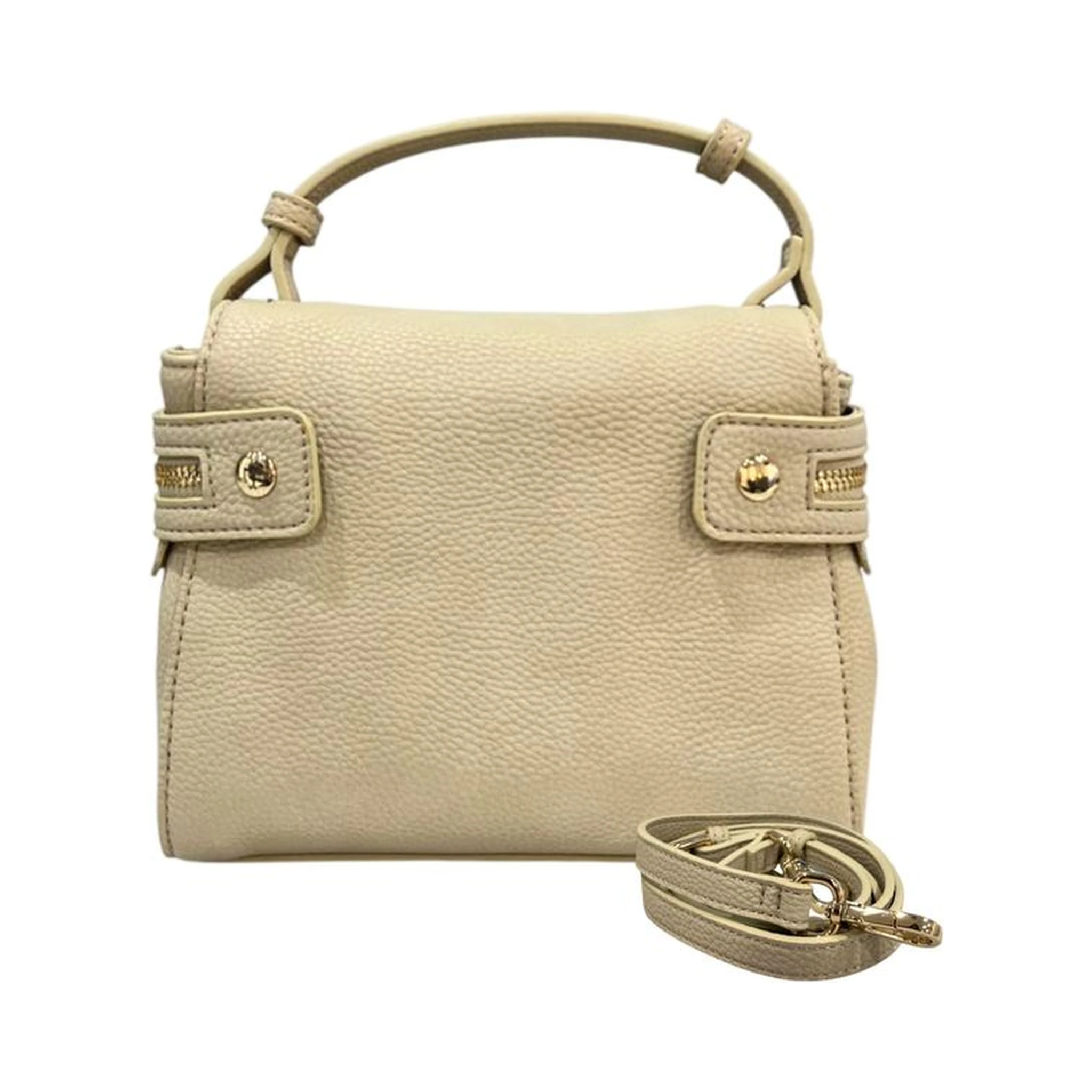 Beige Polyethylene Shoulder Bag