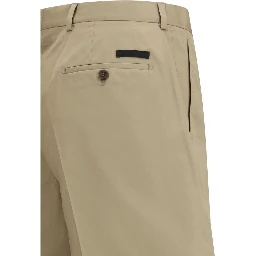 Beige Cotton Shorts