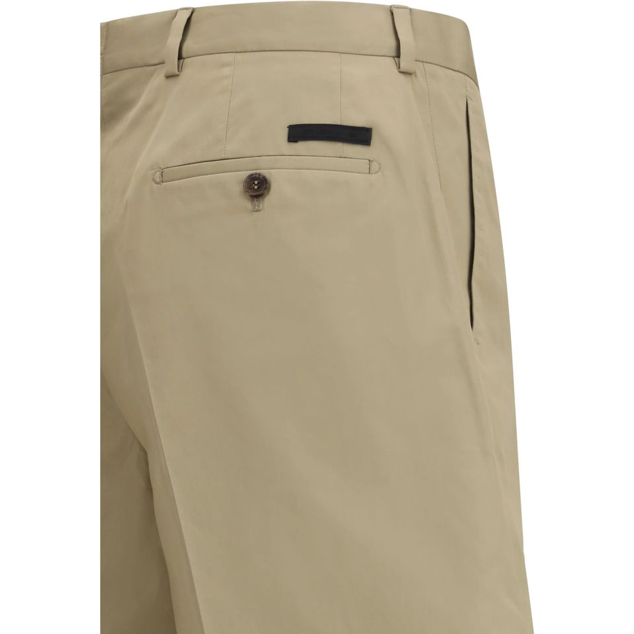 Beige Cotton Shorts