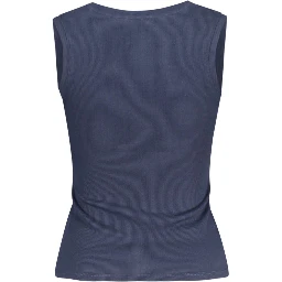 Blue Cotton Women's Tank Top