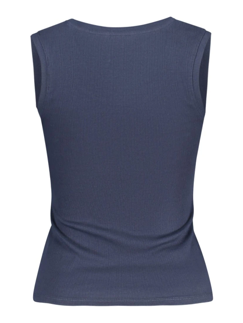 Blue Cotton Women's Tank Top
