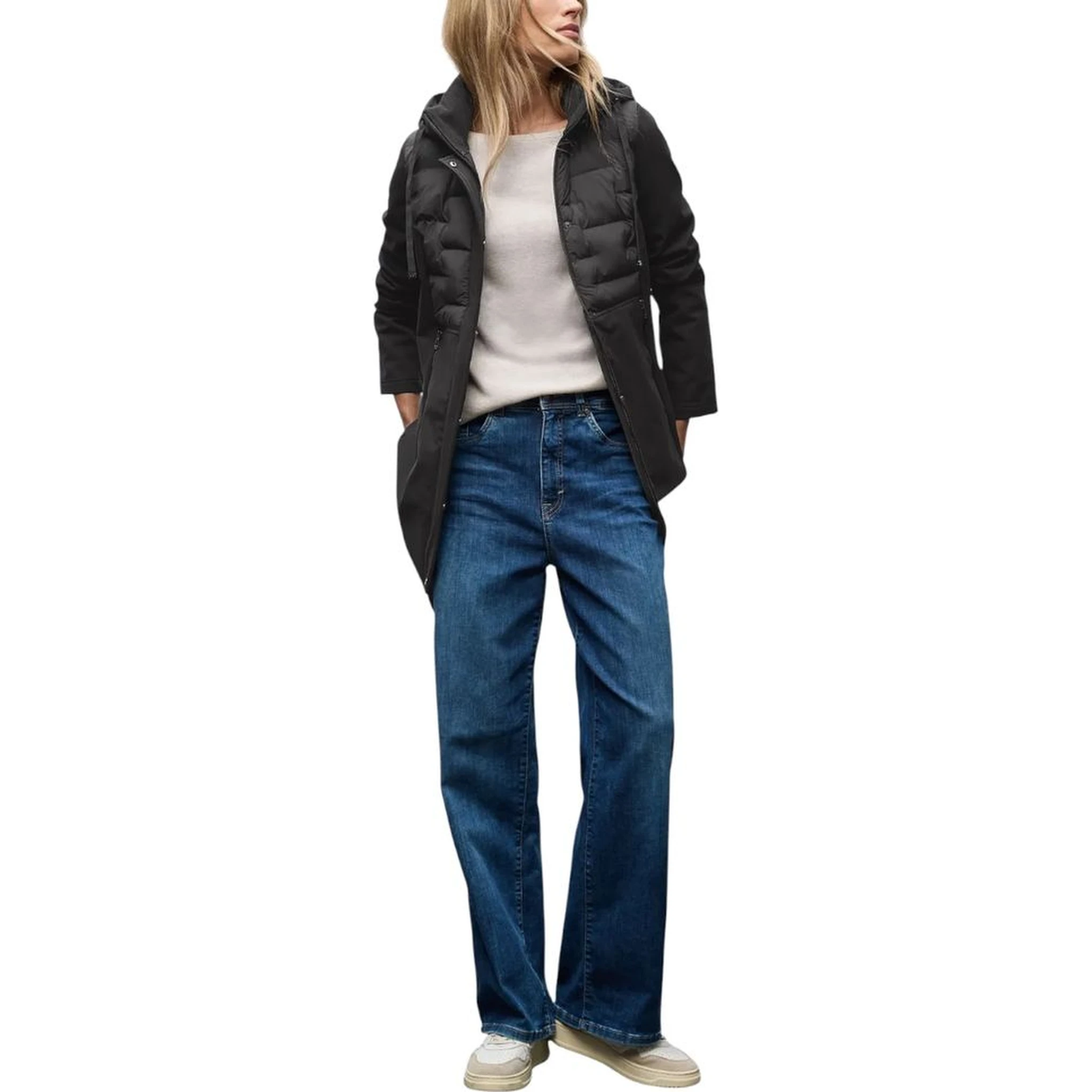 Black Polyester Coat