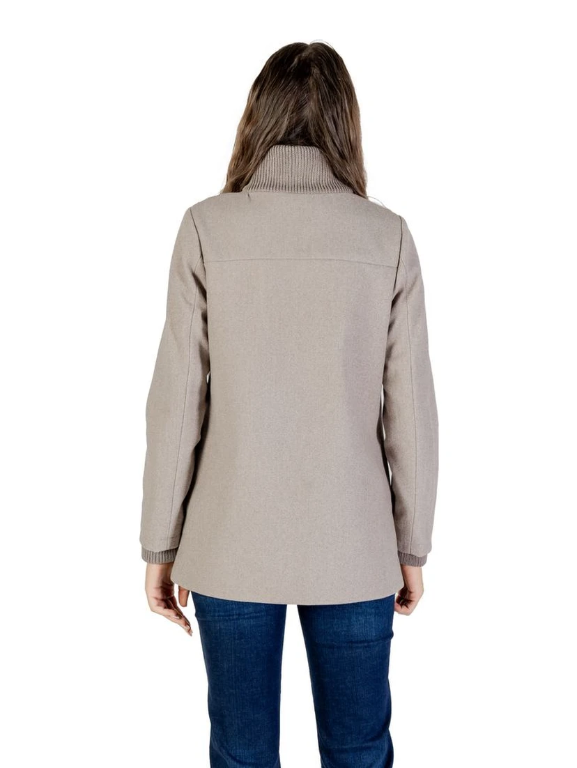 Gray Polyester Coat