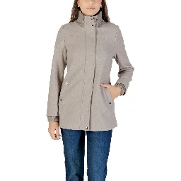Gray Polyester Coat