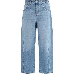 Blue Polyester Jeans Denim