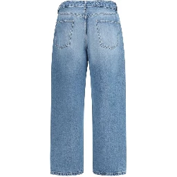 Blue Polyester Jeans Denim