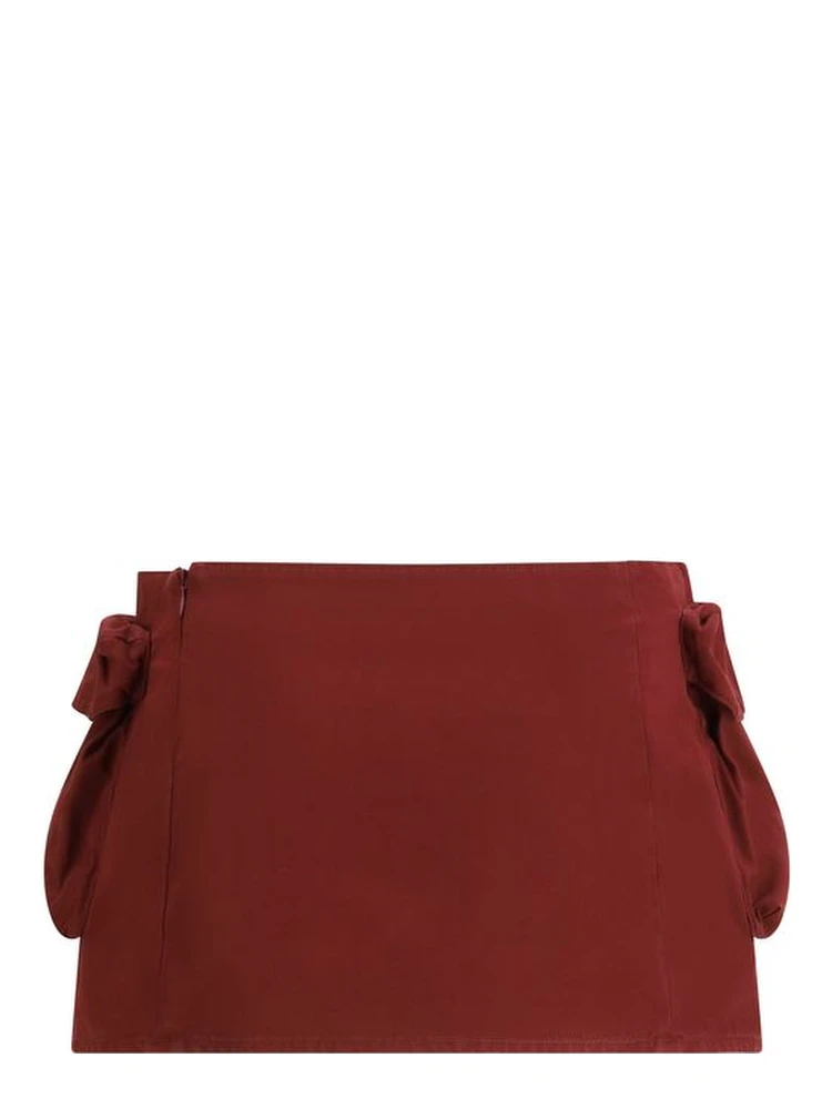 Bordeaux Cotton Mini Skirt alternative