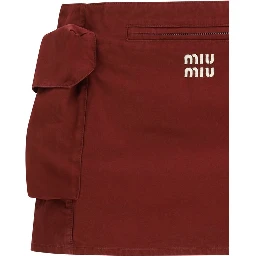 Bordeaux Cotton Mini Skirt