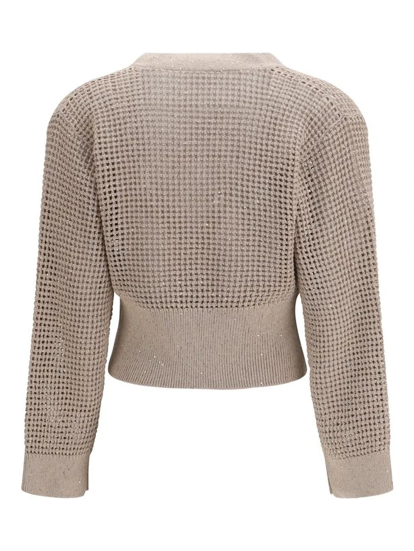 Beige Cotton Cardigan