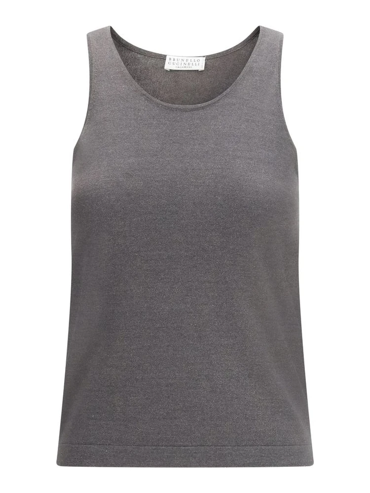 Gray Cashmere Top