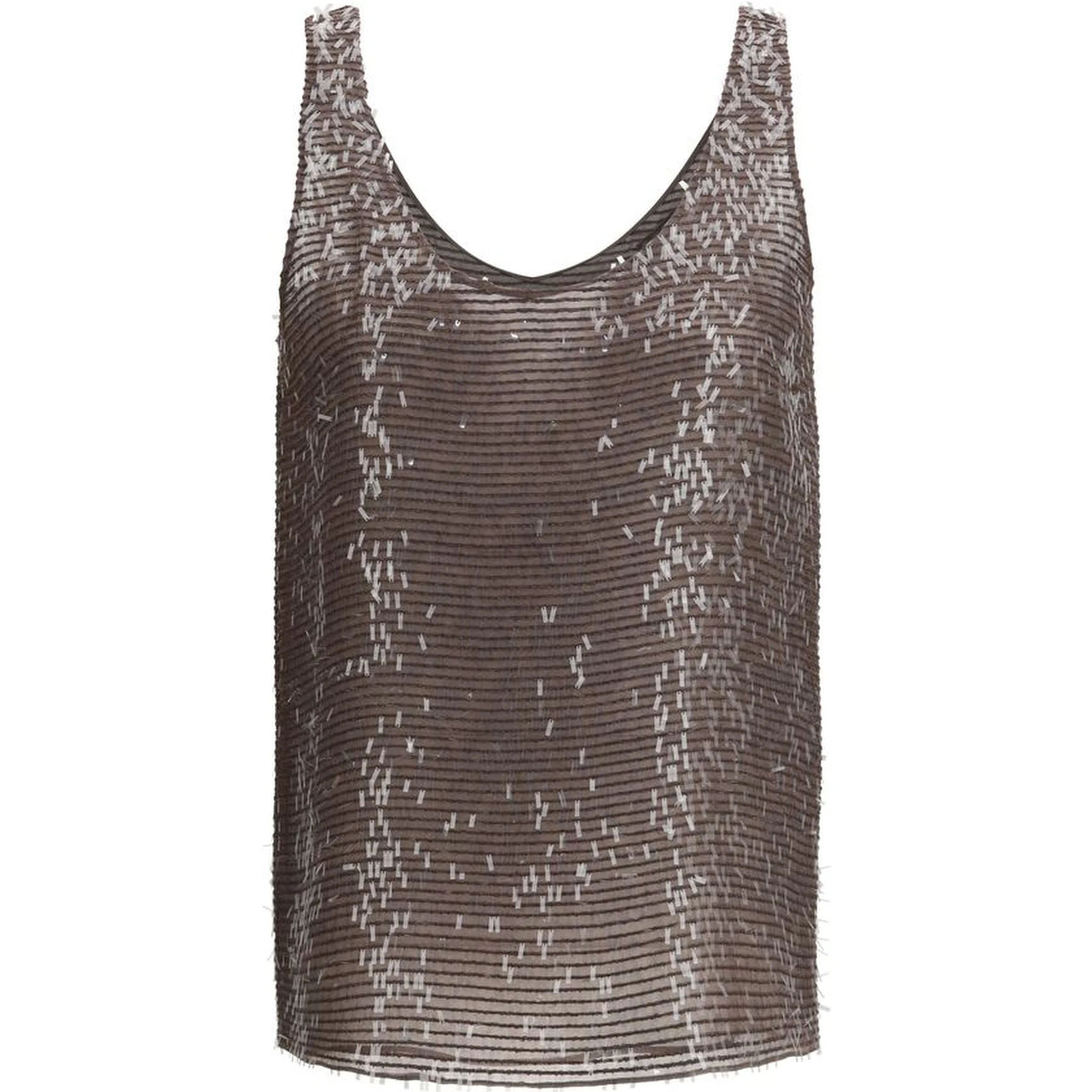 Brown Silk Top