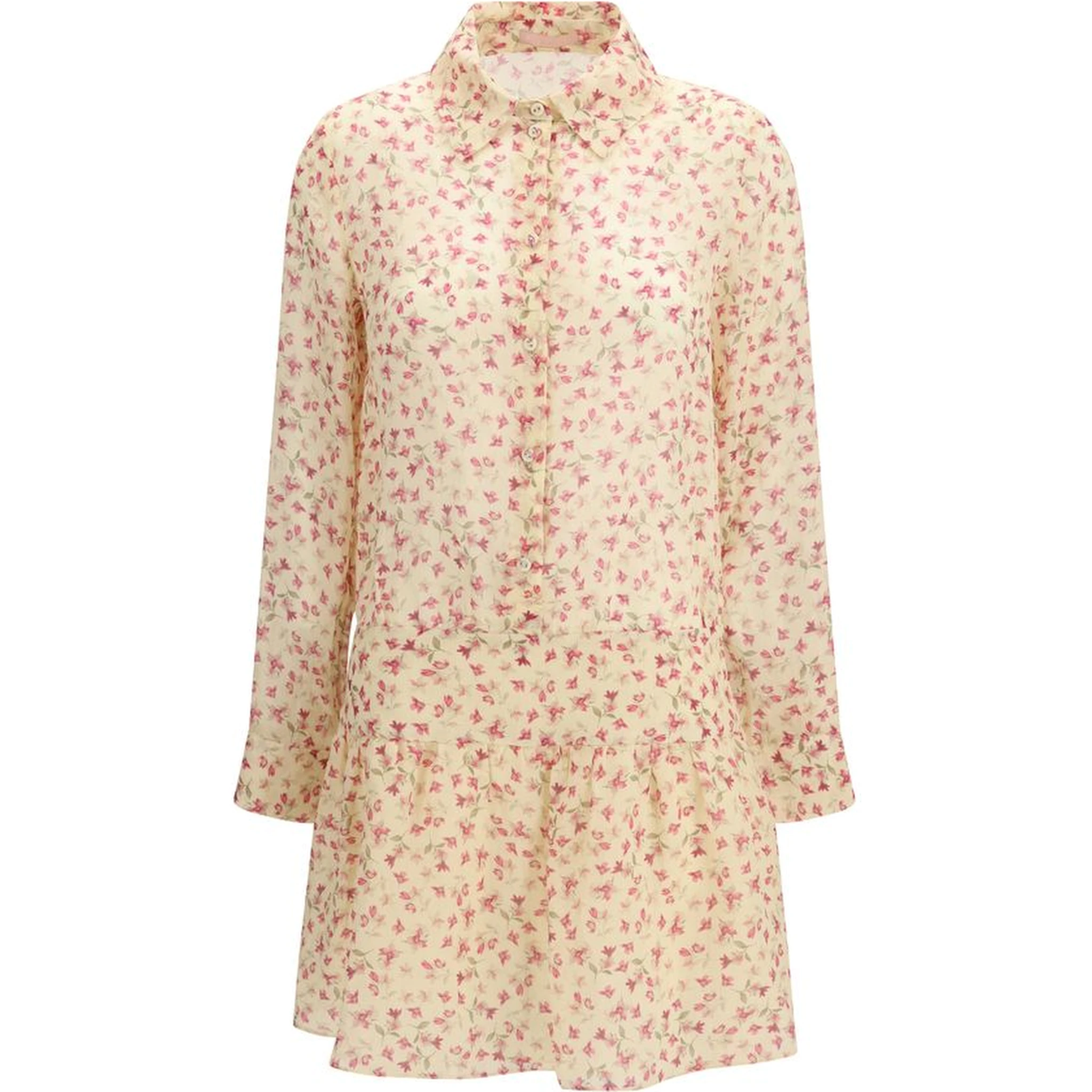 Multicolor Ramie Casual Dress