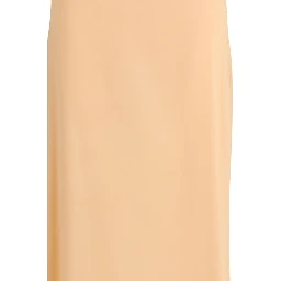 Orange Silk Long Skirt