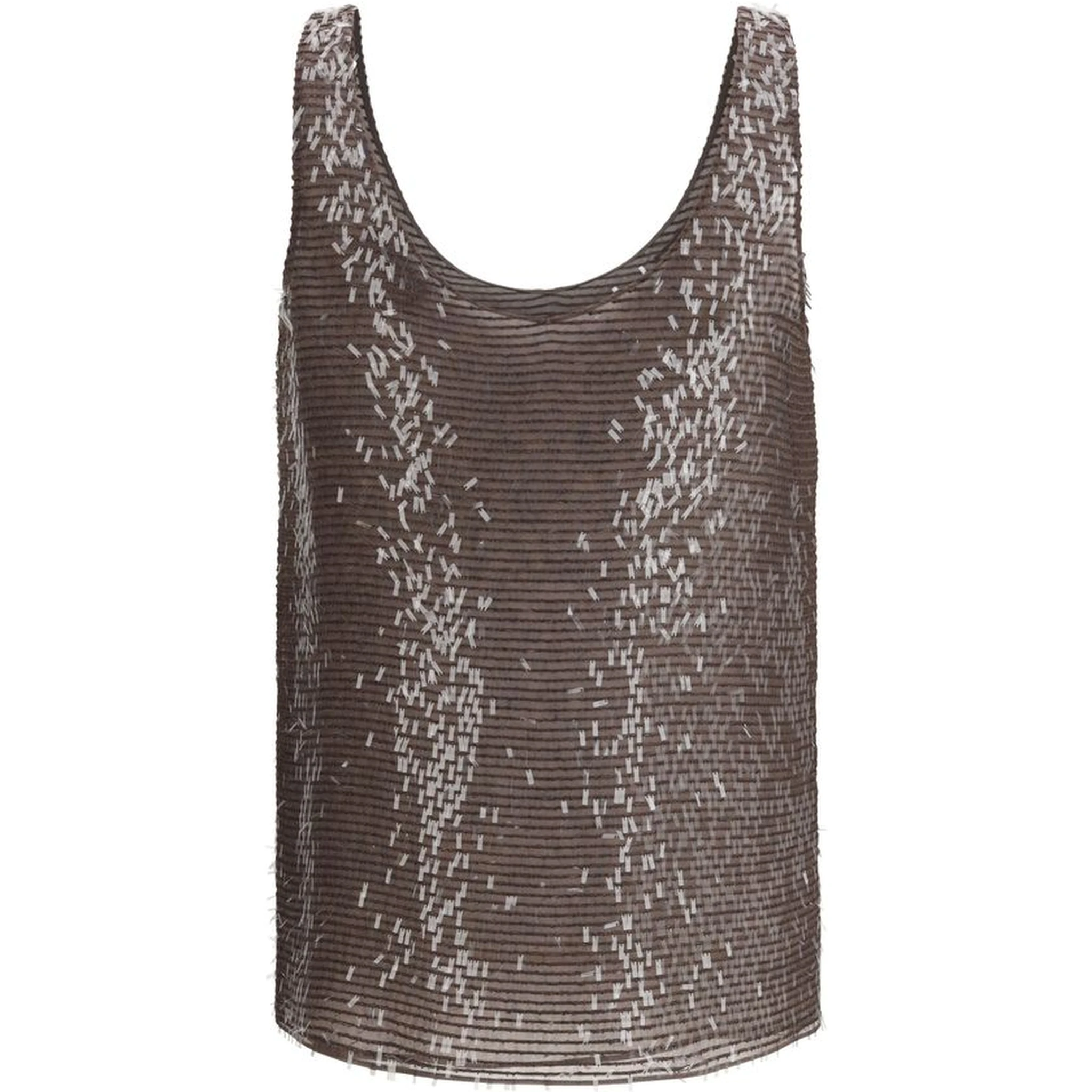 Brown Silk Top